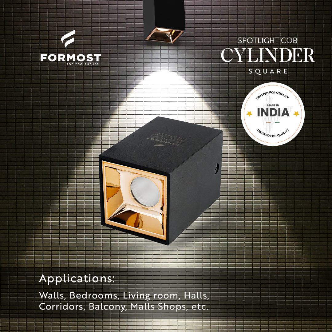 10W Spotlight COB Cylinder Square