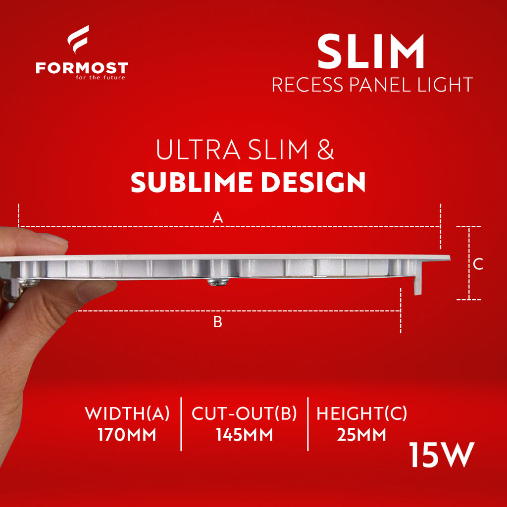 22W Slim Recess Panel Light (Square)