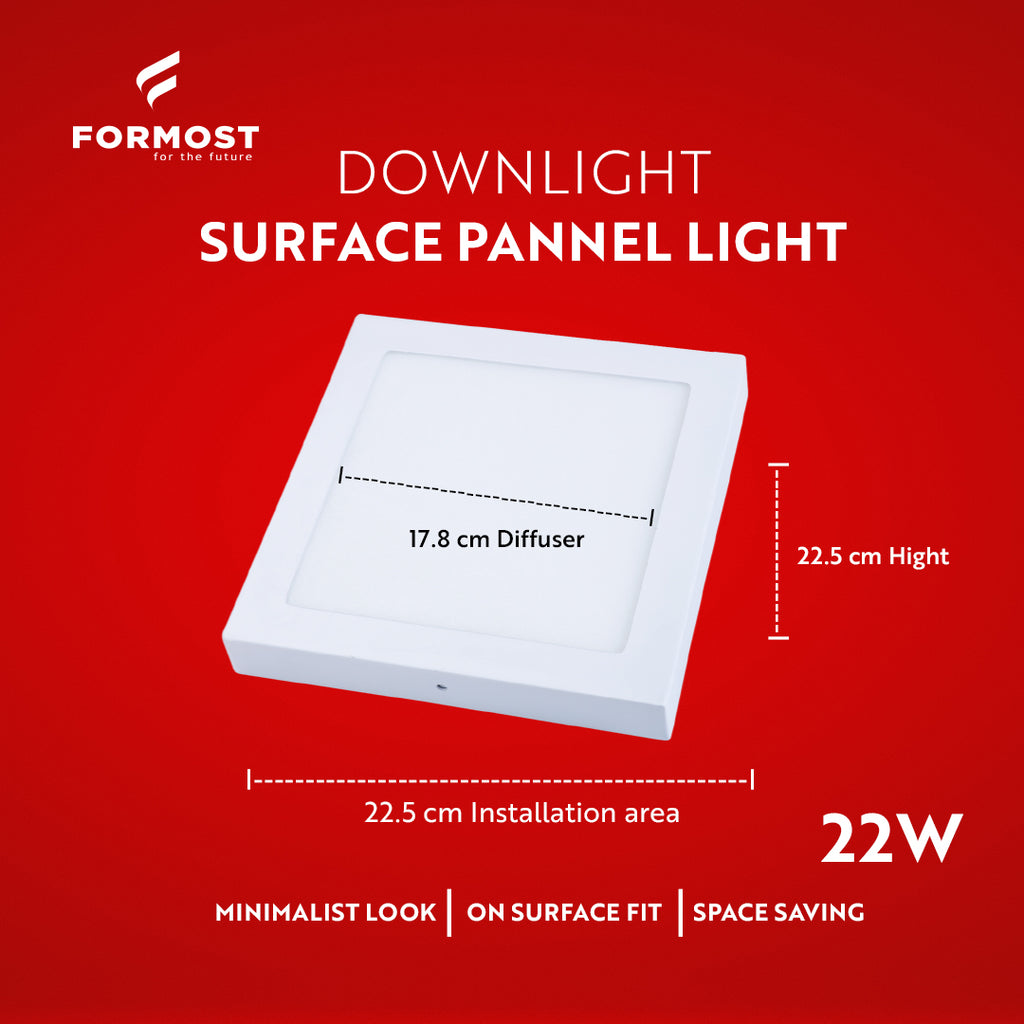 22W Downlight CBL Surface Panel Light (Square)