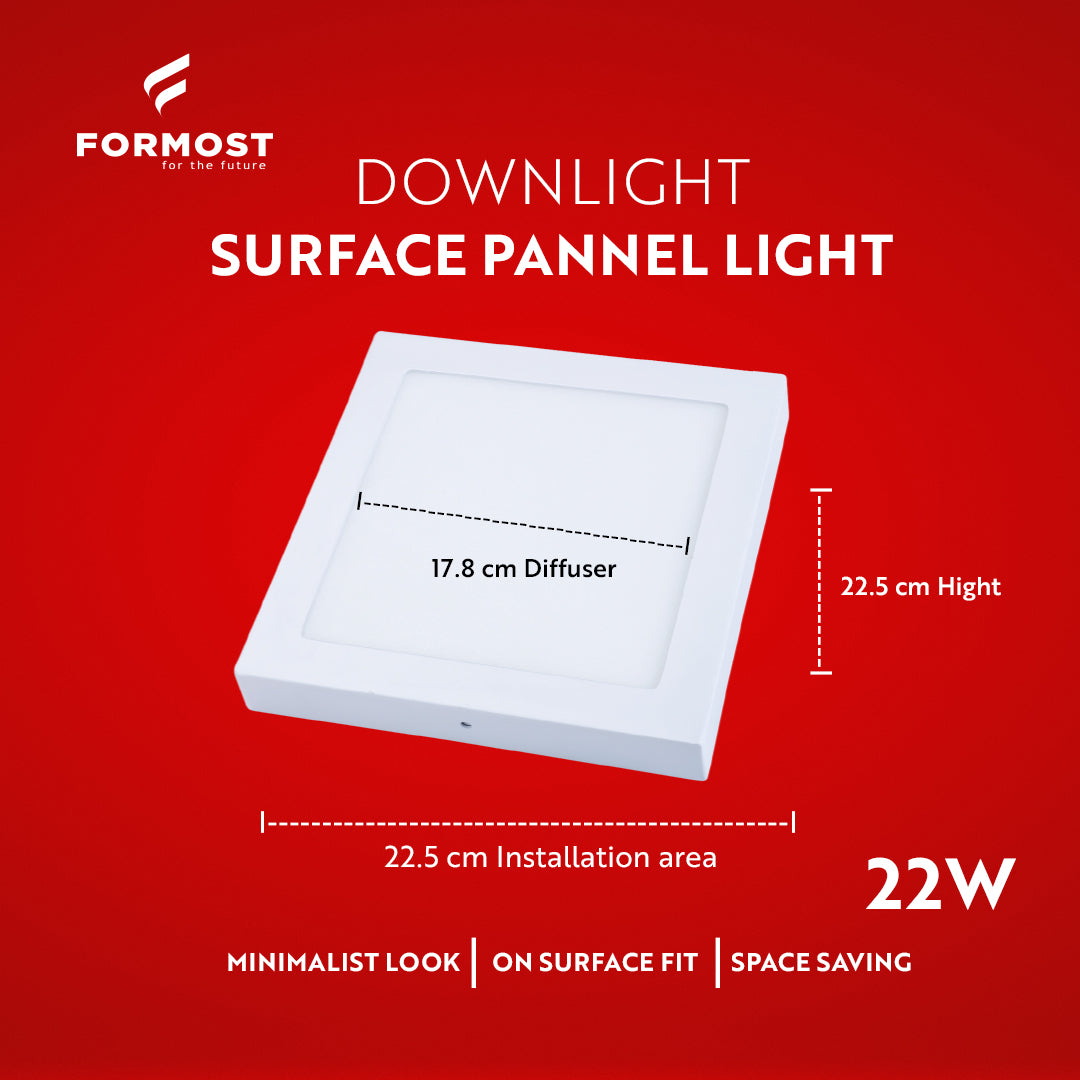 22W Downlight CBL Surface Panel Light (Square)