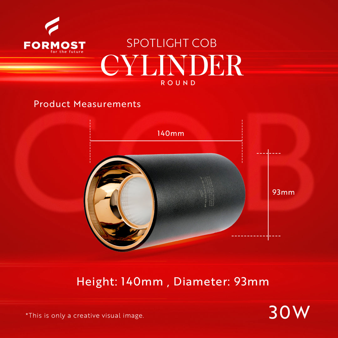 30W Spotlight COB Cylinder Round