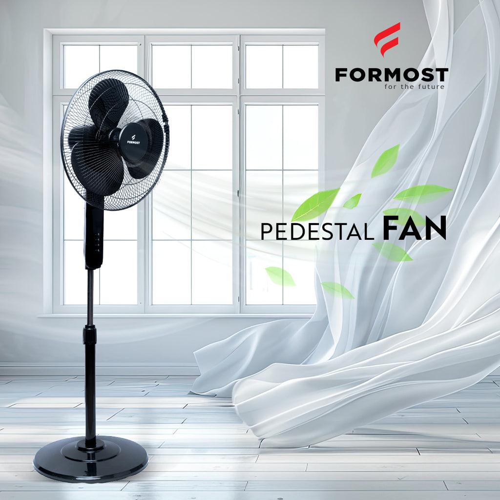 PEDESTAL FAN – BLACK (400MM)