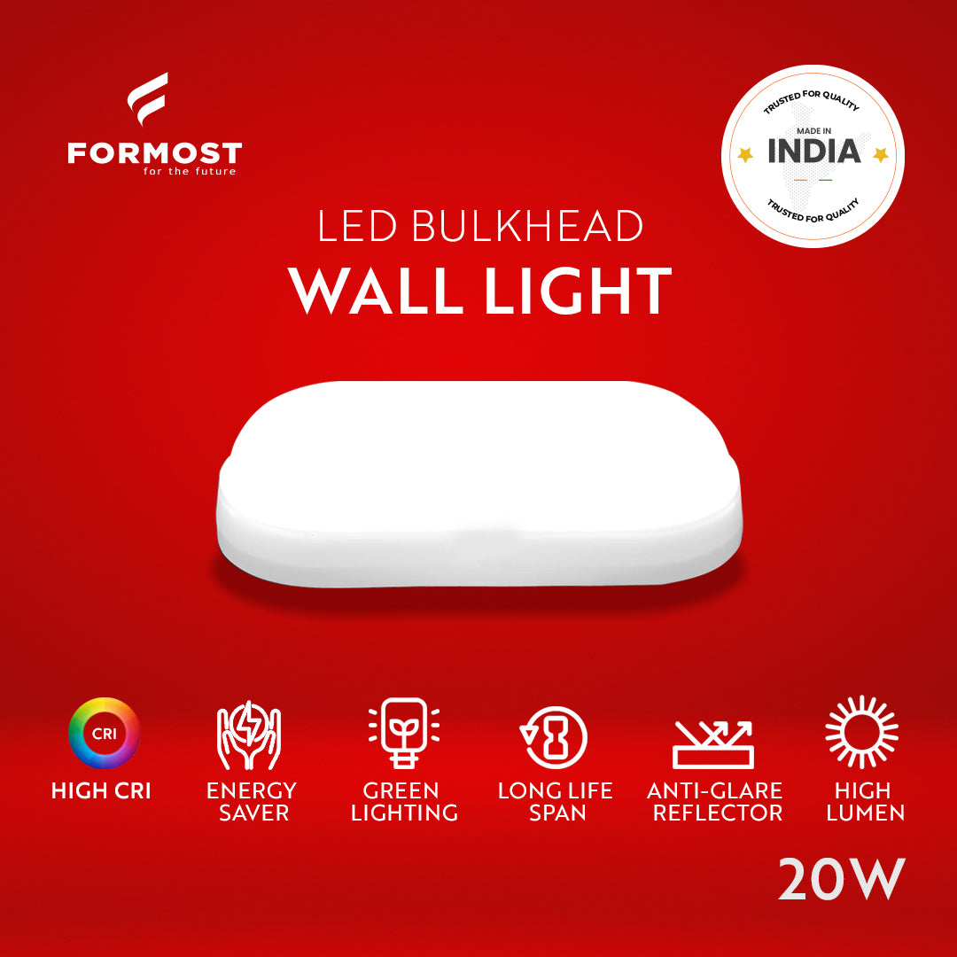 LED OVAL BULK HEAD WALL LIGHT – 20W Durable Outdoor Lighting for Reliable Performance