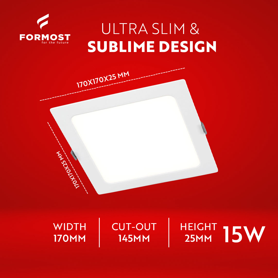 15W Slim Recess Panel Light (Square)