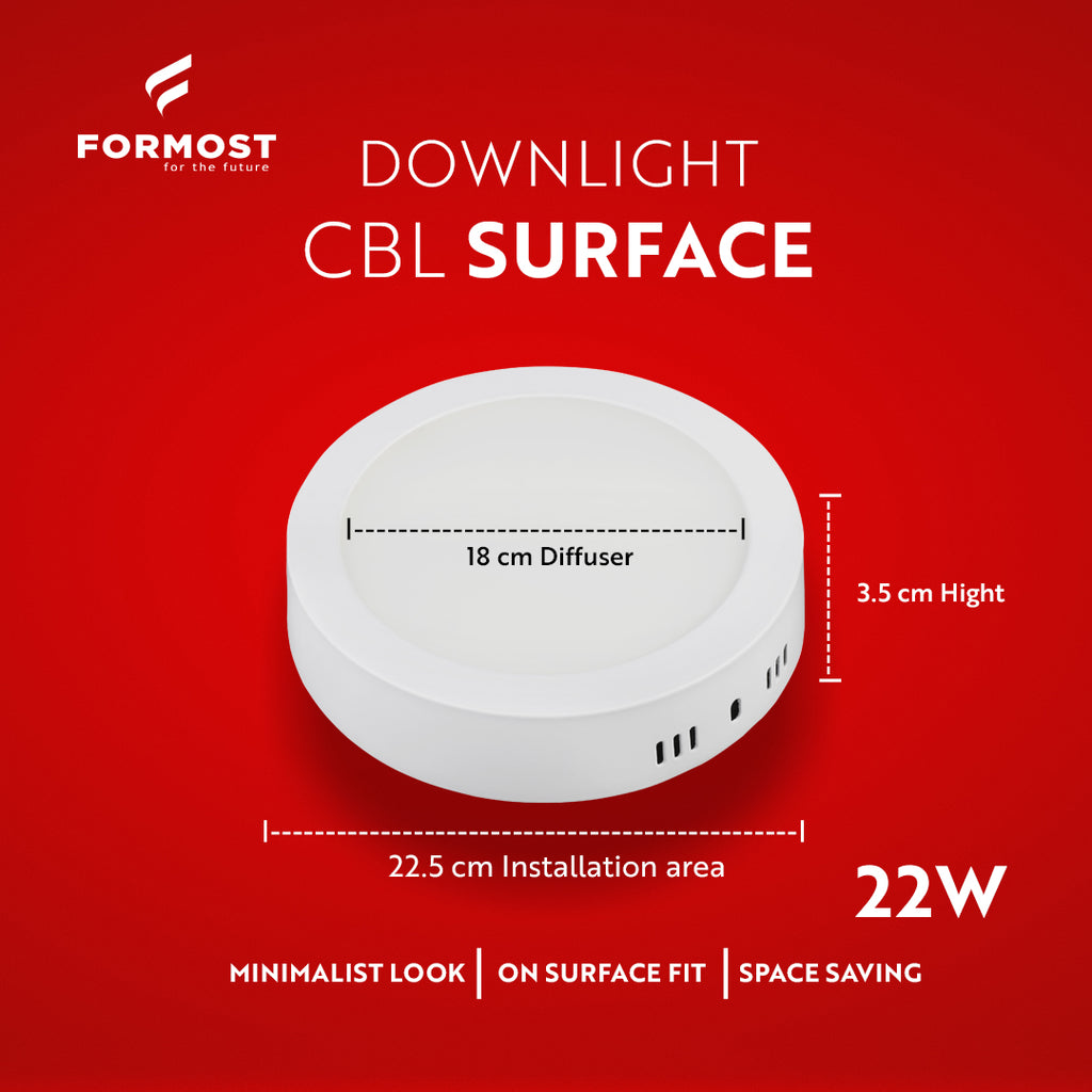 22W Downlight CBL Surface (Round)