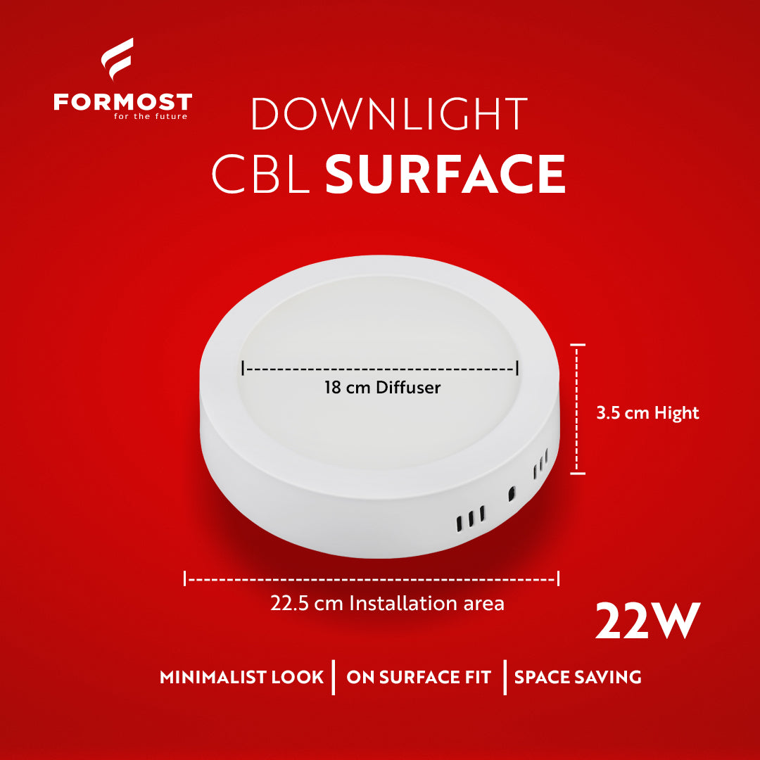 22W Downlight CBL Surface (Round)
