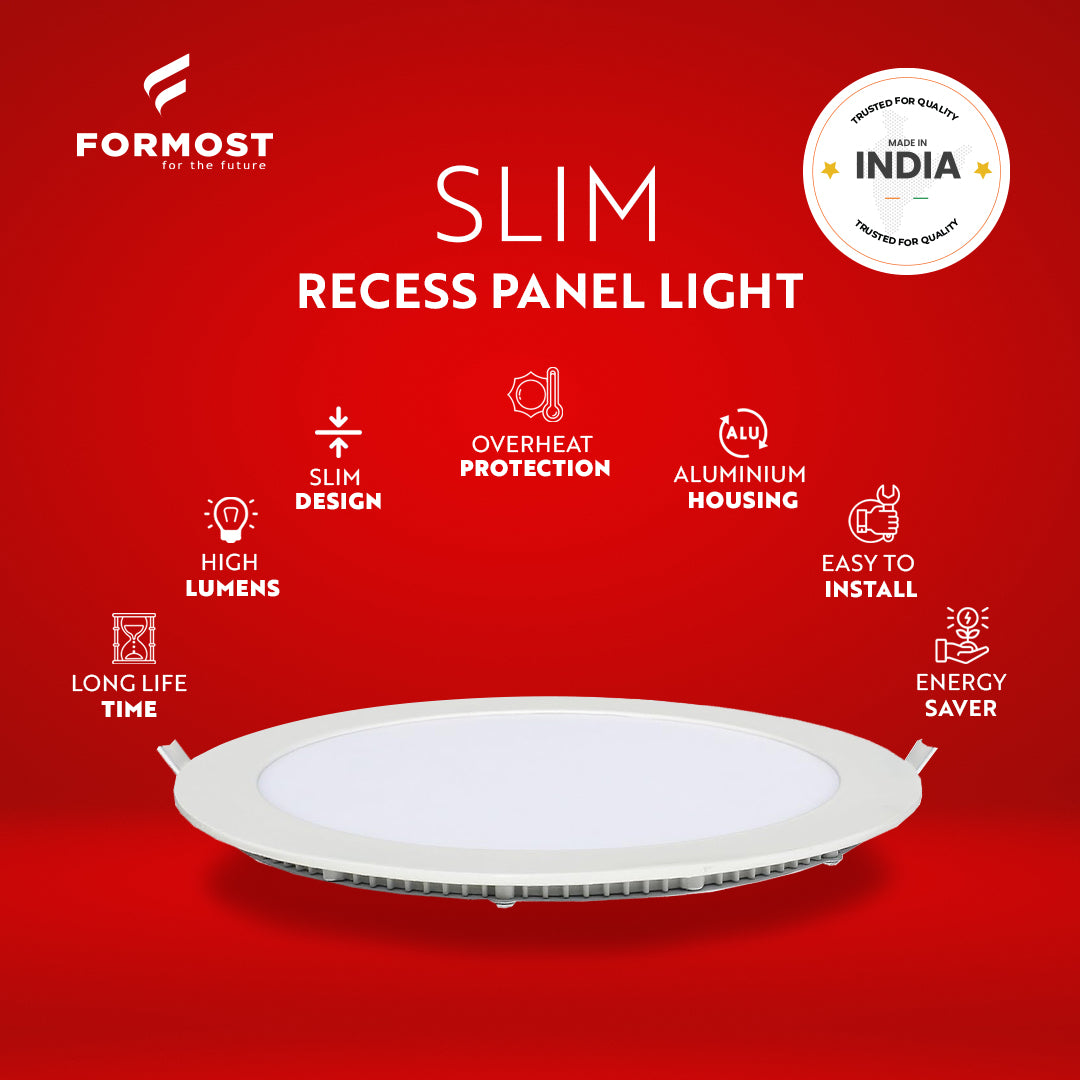 22W Slim Recess Panel Light (Round)
