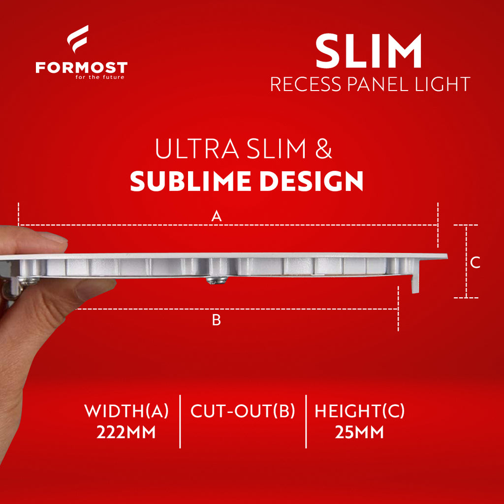 8W Slim Recess Panel Light (Round)